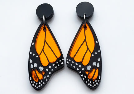 Monarch Butterfly Wing Earrings