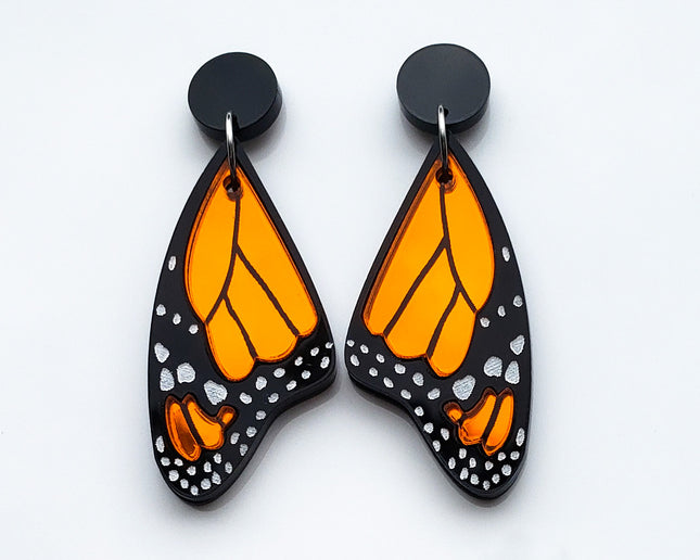 Monarch Butterfly Wing Earrings