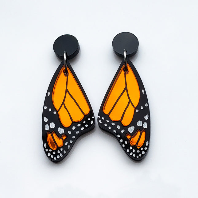 Monarch Butterfly Wing Earrings