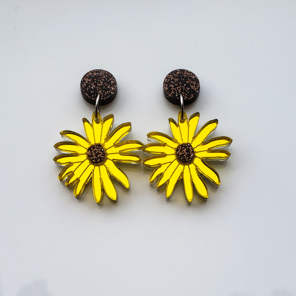 Black Onyx Yellow Gold-Filled Drop Earrings