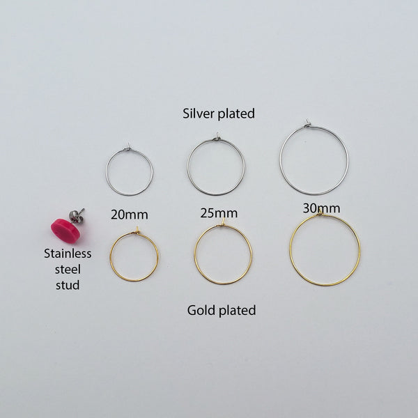 Monochromatic Square Earrings - Rose Gold