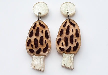 Morel Mushroom Earrings