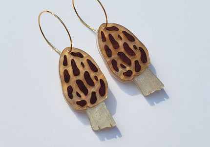 Morel Mushroom Earrings