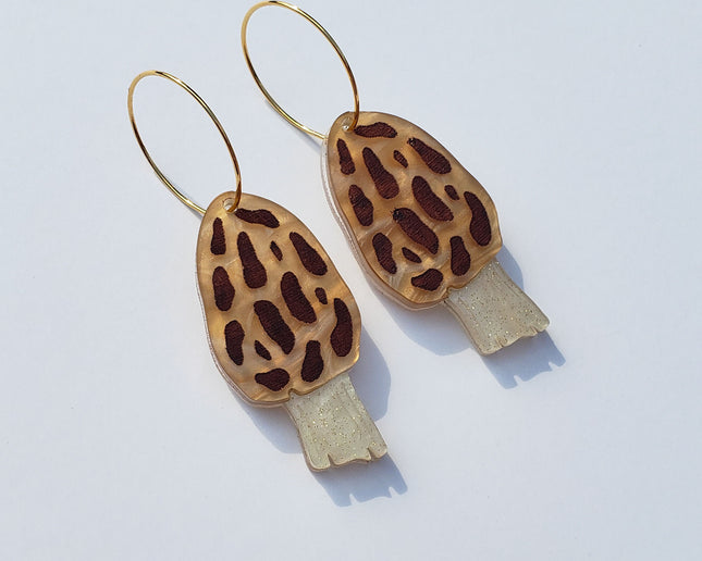 Morel Mushroom Earrings