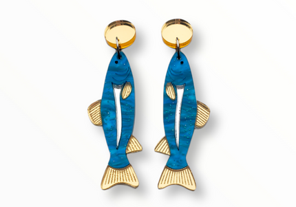 Blue Trout Earrings