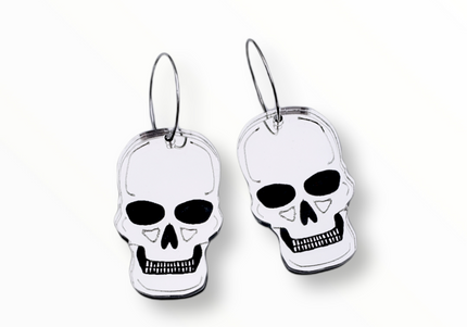Spooky Skull Earrings (Silver)