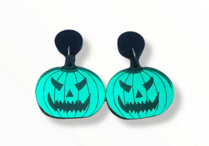 Angry Pumpkin Earrings