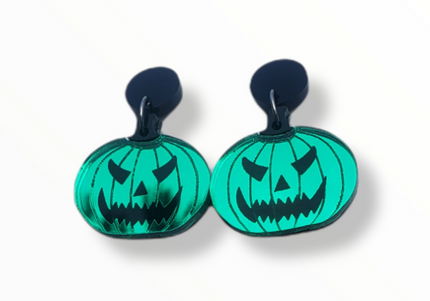 Angry Pumpkin Earrings