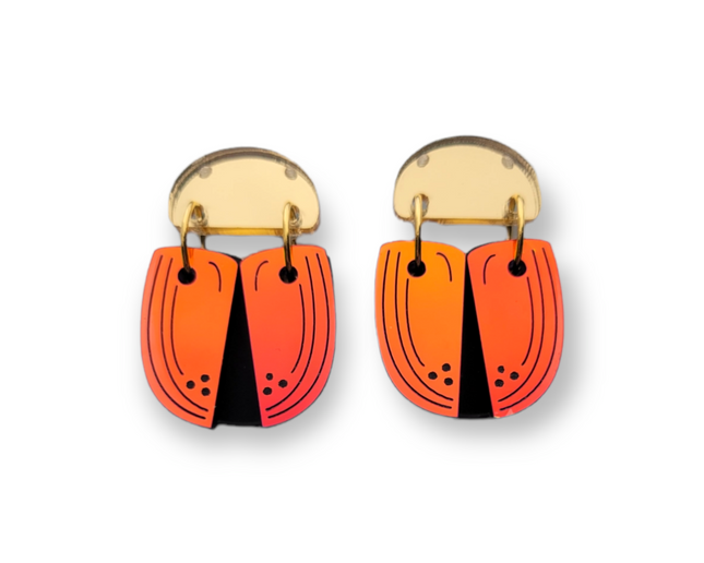 Beetle Dangle Earrings (Color-shifting)