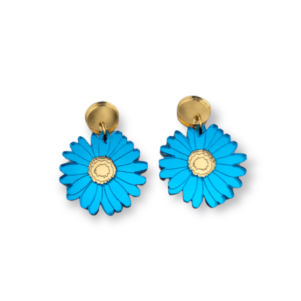 Crazy Daisy Earrings Blue Backcountry Sunrise