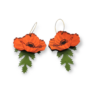 Poppy Earrings - Orange