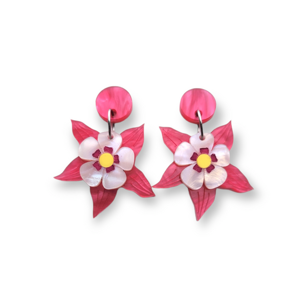 Columbine Earrings - Pink Pearl