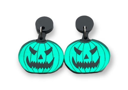 Angry Pumpkin Earrings